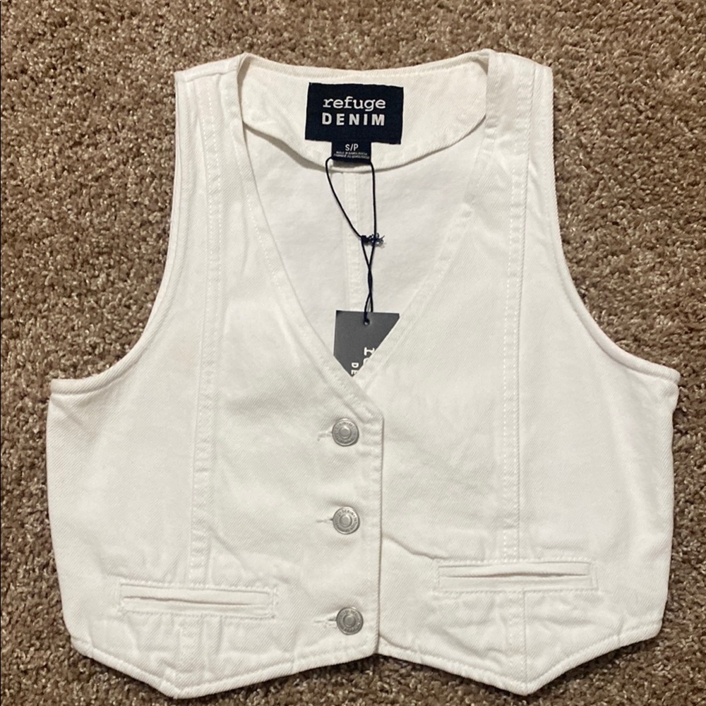 Refuge Denim White Vest